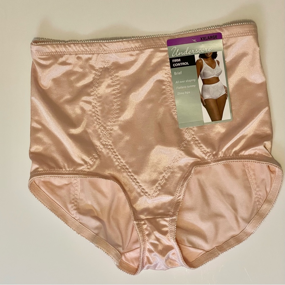 NWT Underscore XXL Firm Control Brief Shapewear Belly-Flattening Underwear Slim